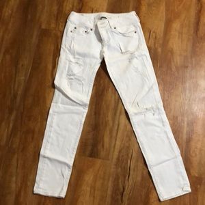 AE Skinny Destroyed Jeans size 0